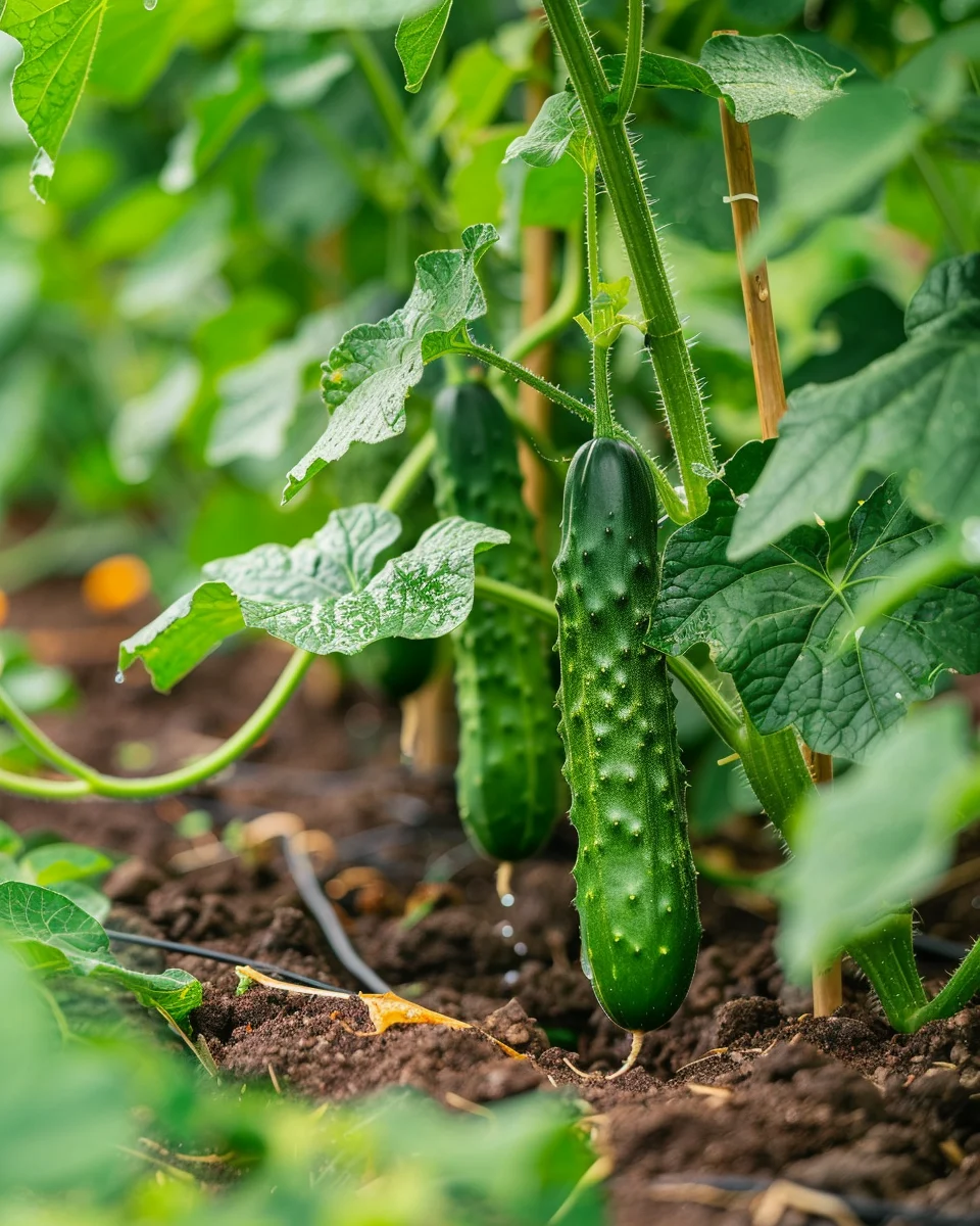 how to grow cucumbers vertically on trellis