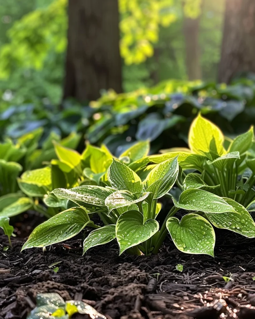 how to grow hostas in deep shade