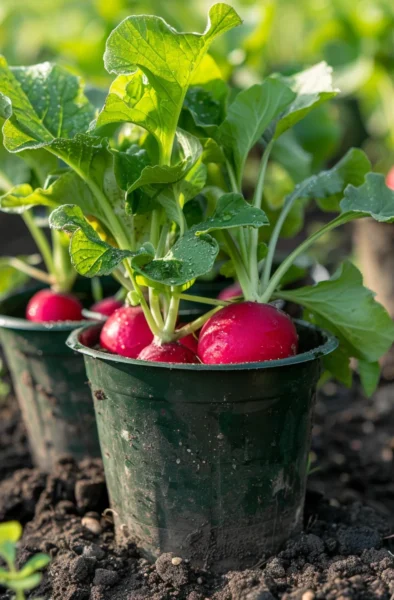 how to grow radishes in five gallon buckets