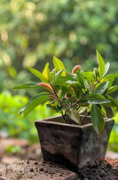 how to grow dwarf peaches in containers