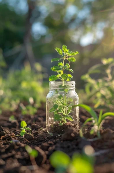 how to grow herbs in mason jars