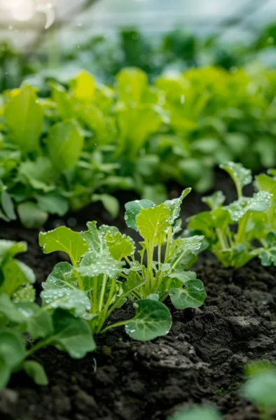 how to grow winter salads in a polytunnel