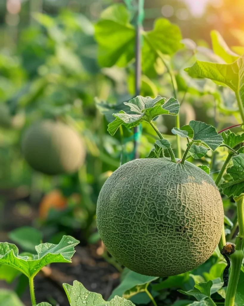 how to grow melons on trellis