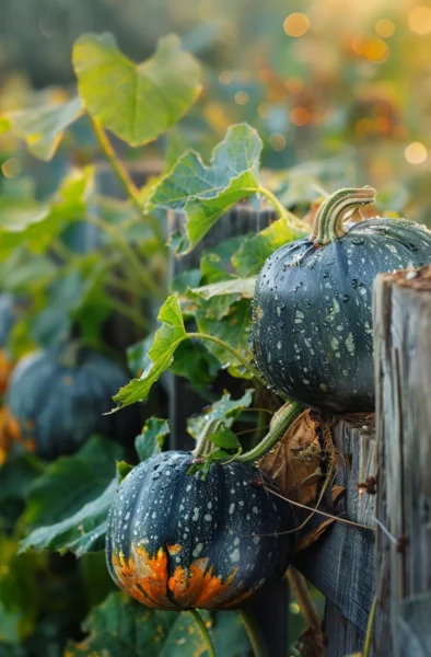 how to grow winter squash on a fence