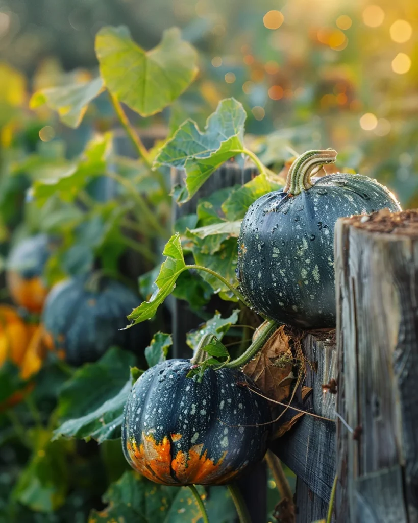 how to grow winter squash on a fence