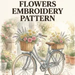 Download This Sweet Bicycle-and-Flowers Embroidery Pattern Free PDF