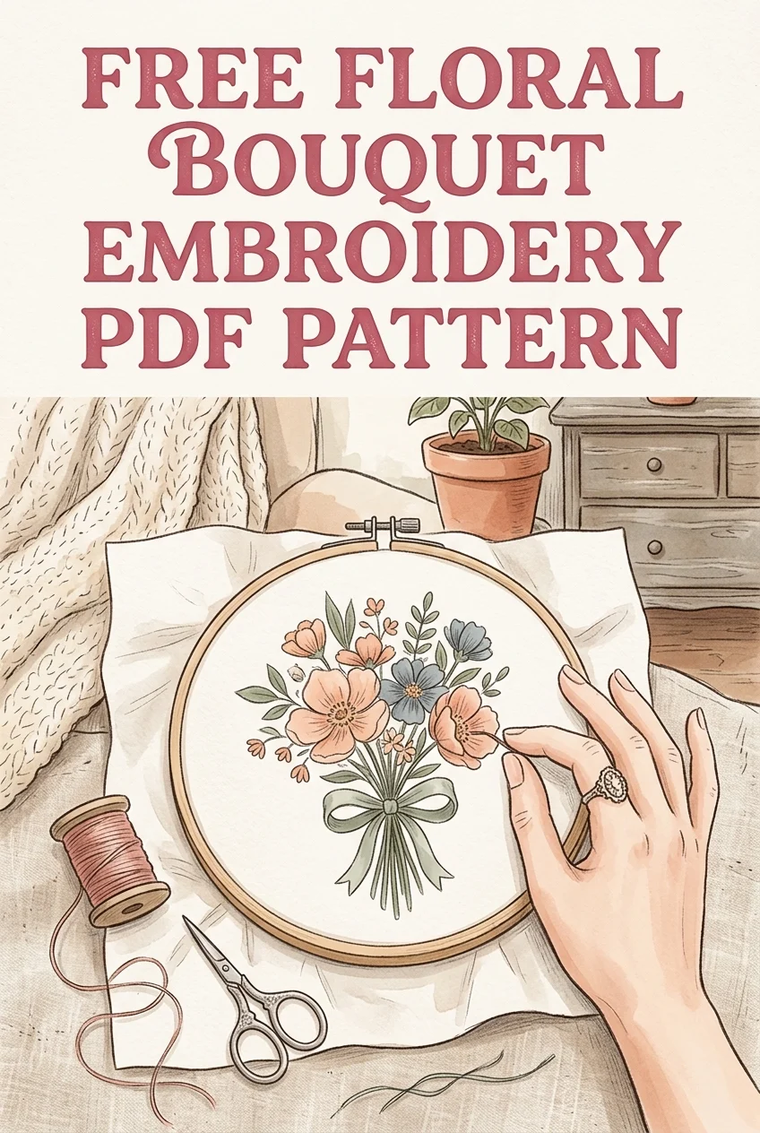 Free Floral Bouquet Embroidery PDF—Start Stitching Today