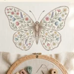 Free Floral Butterfly Embroidery Pattern PDF Download