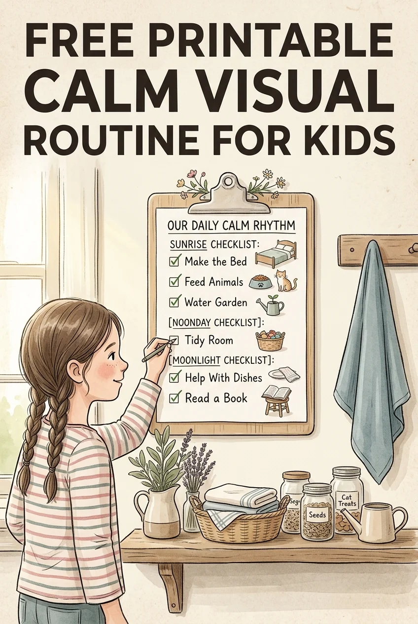 Free Printable Kids Chore Chart, Calmer Days