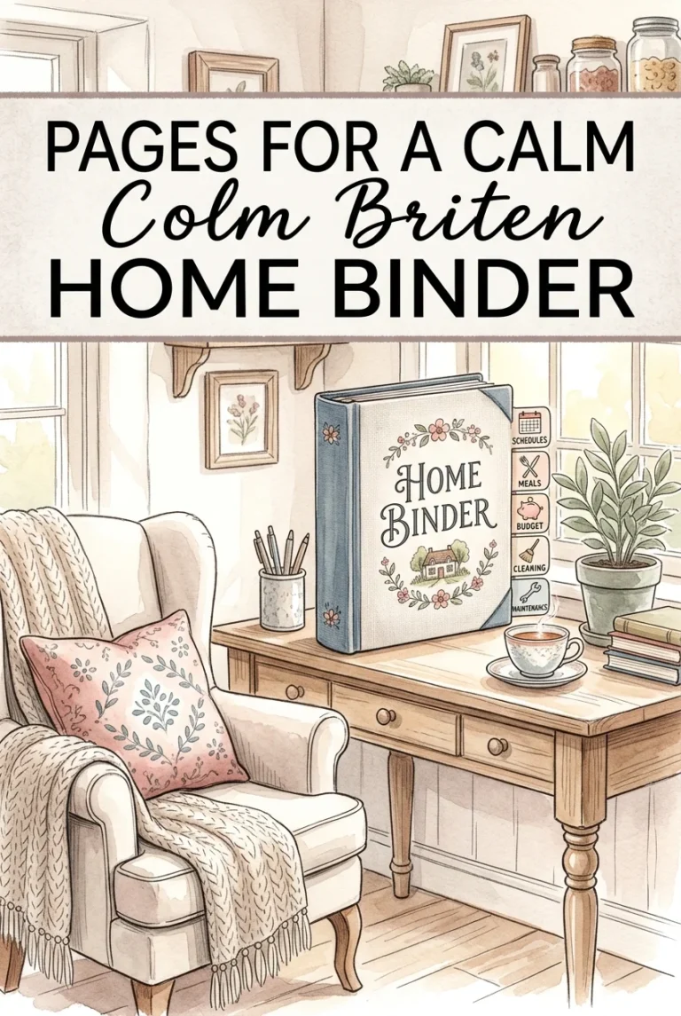 Must-Have Pages for a Calm Home Binder Must