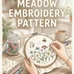 Stitch a Happy Spring Meadow: Free Wildflower, Butterfly, Bee Embroidery PDF Pattern