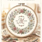 Stitch a Timeless Floral Wreath Frame: Free Embroidery PDF!