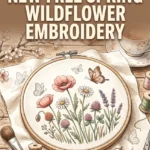 Stitch spring wildflowers and butterflies with this free PDF pattern