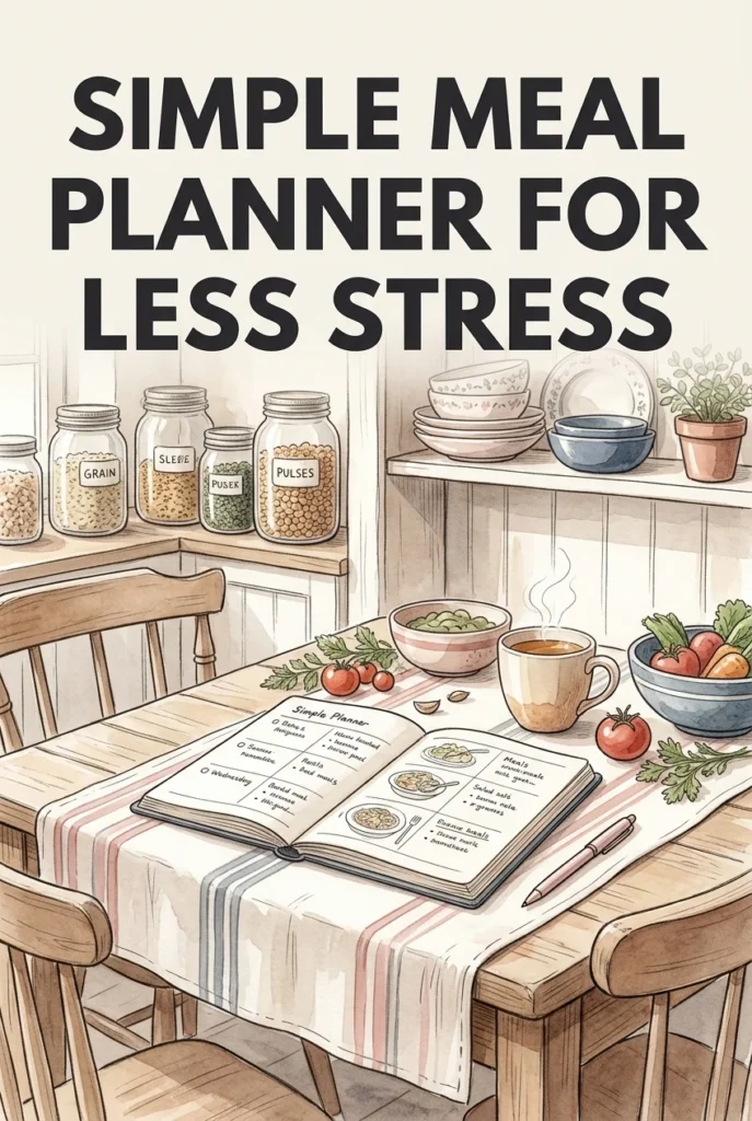 Stress-Free Weekly Meal Planner Printable Download